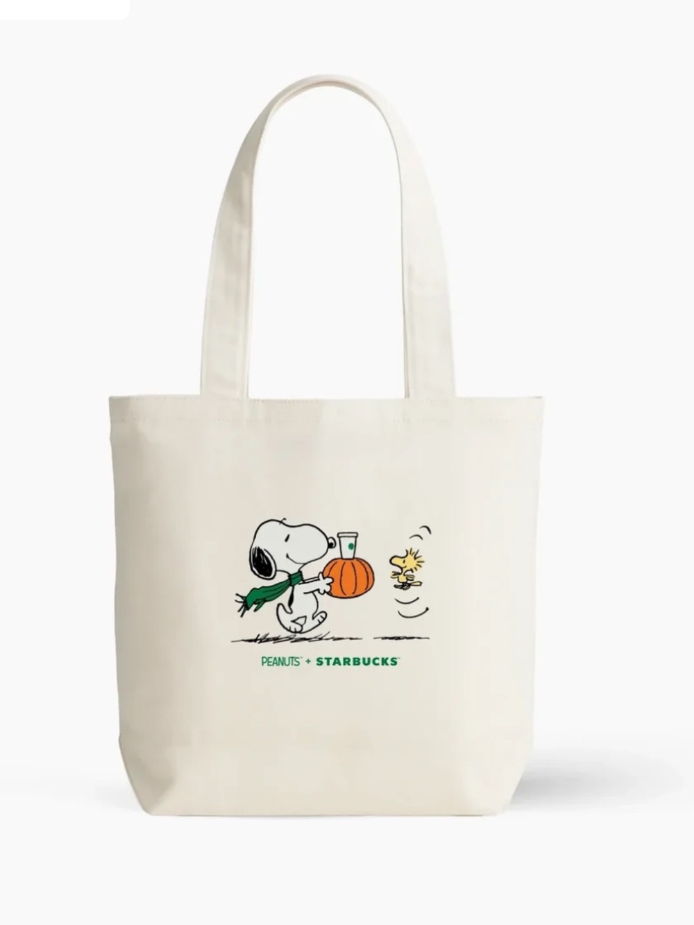 Starbucks x Peanuts Snoopy Pumpkin Canvas Tote Bag RARE Reserve Exclusive